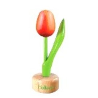 Wooden tulip on foot with text small in various colors