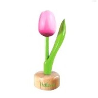 Wooden tulip on foot with text small in various colors