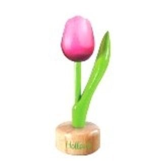 Wooden tulip on foot with text large in various colors