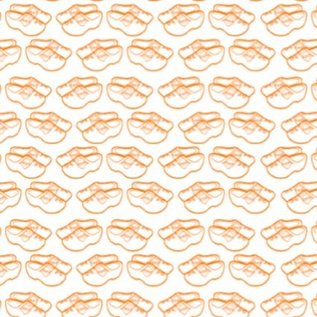 Tea towel  orange wooden shoes