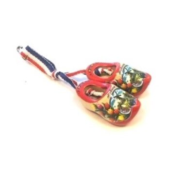 Broche / corsage klompjes rode zool