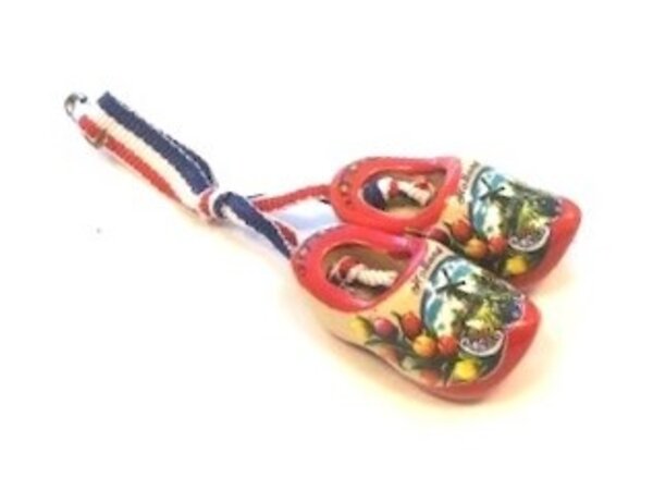 Nijhuis klompenfabriek Broche / corsage klompjes rode zool