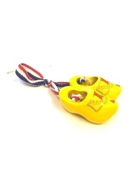 Brooch / corsage clogs farmer yellow