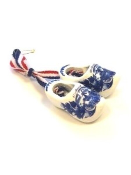 Brooch / corsage clogs Delft blue