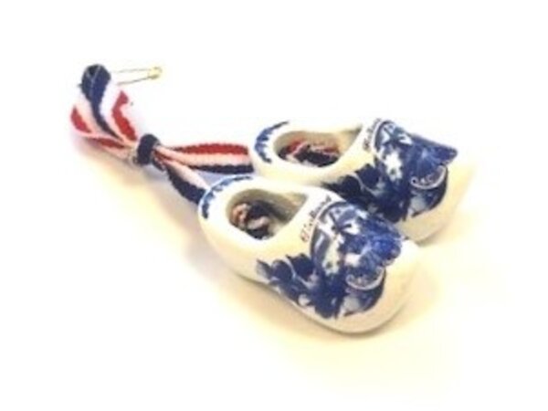 Brosche / Corsage Clogs Delfter Blau