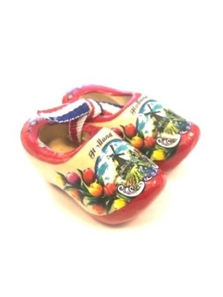 souvenirsklompjes 5cm  rode zool