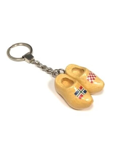 Sleutelhanger met 2 klompjes met vlag