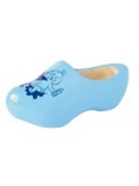 baby wooden shoes in the color blue