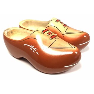 Robuste Holzschuhe rot / braun