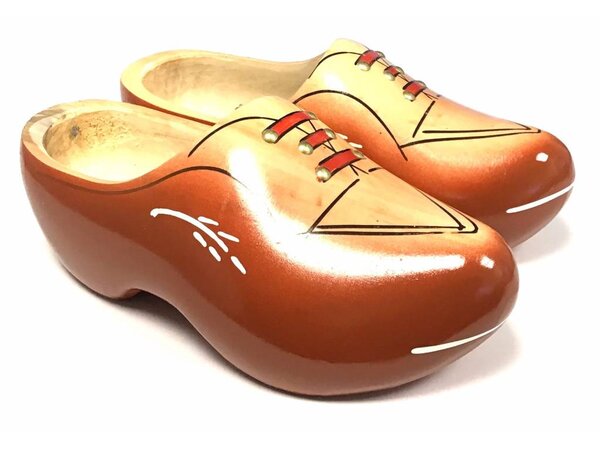 Robuuste klompen rood/bruin