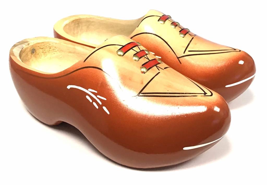 Robust wooden shoes red / brown Cheap 