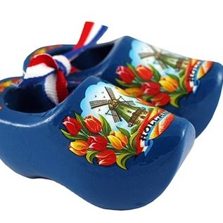 souvenirs klompjes blauw 14cm