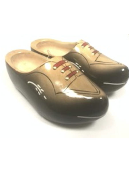 Robuste Holzschuhe schwarz