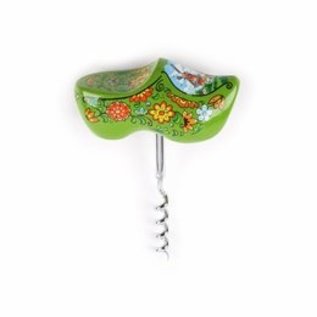 green souvenir clog designed as a corkscrew