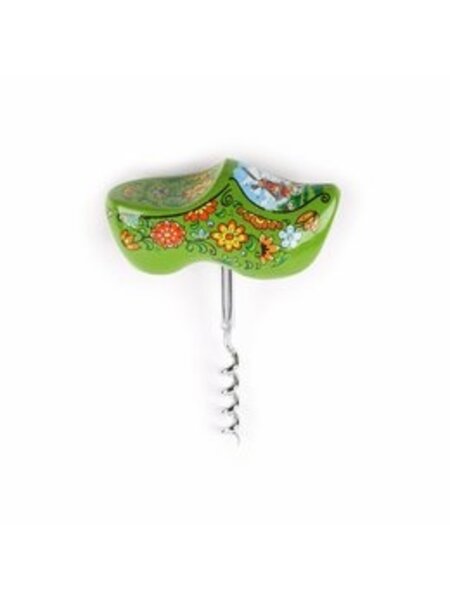 green souvenir clog designed as a corkscrew
