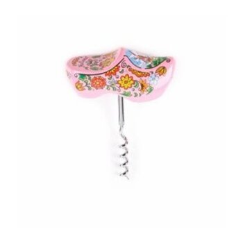 Pink souvenir clog designed as a corkscrew Pink souvenir clog designed as a corkscrew