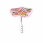 Pink souvenir clog designed as a corkscrew
