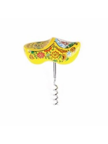 Gelber Souvenir Clog als Korkenzieher