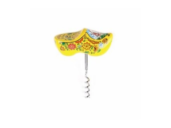 Yellow souvenir clog designed as a corkscrew Yellow souvenir clog designed as a corkscrew
