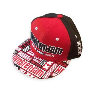 Cap Amsterdam red-black