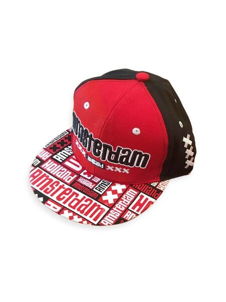Cap Amsterdam red-black