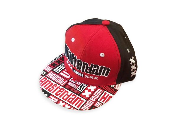 Cap Amsterdam red-black