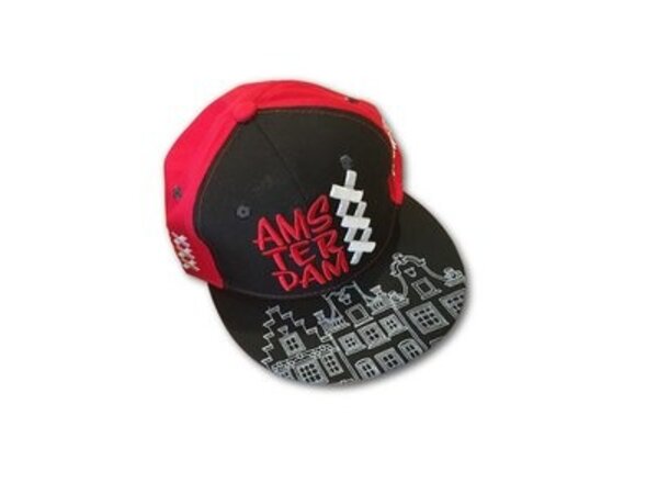 Nijhuis klompenfabriek Cap Amsterdam black-red