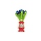  Blaue Tulpen aus Holz in einer roten Holzvase
