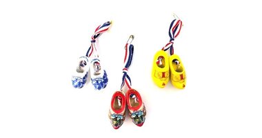 brooch or corsage with 2 clogs