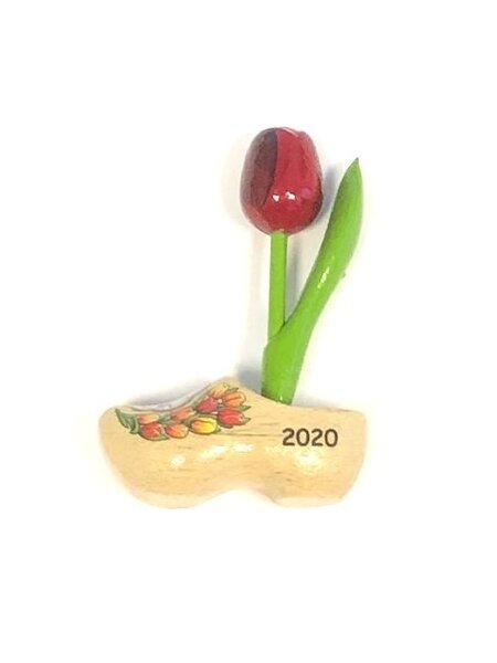 Houten tulpje op een klompje met tekst