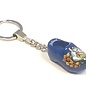 sleutelhanger klompje 4 cm blauw met molenmotief