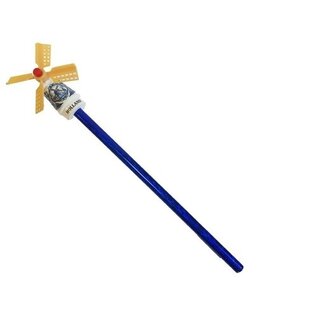 Potlood met een Delfts blauwe windmolen