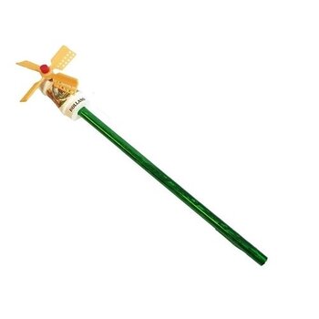 Pencil with a white windmill