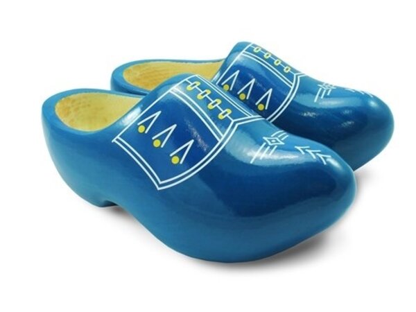 Nijhuis Blue children's clogs with white stripes