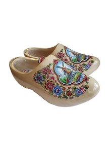 Transparent Dutch Wooden shoes with a Windmill – Authentic Dutch Day Clogs