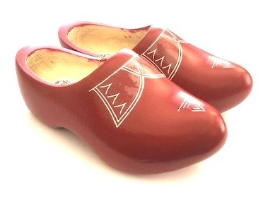 red children's wooden shoes