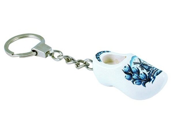 keychain with clog with text