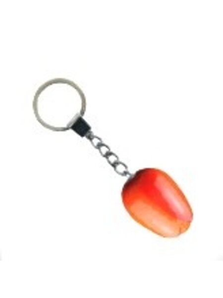 Houten tulp sleutelhanger met logo