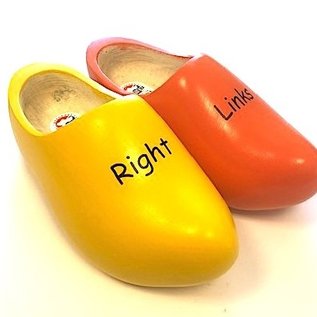 Children's wooden shoes Left / Right