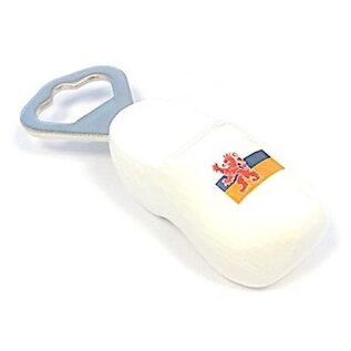 Bottle opener clog with flag