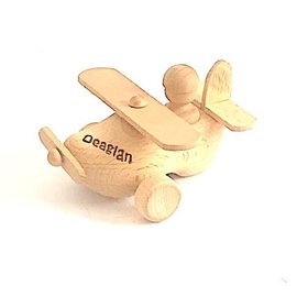 Spielzeug Clog als Flugzeug mit Gravur