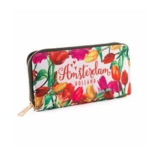 Wallet multicolor tulips