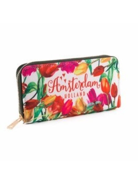 Brieftasche mehrfarbige Tulpen