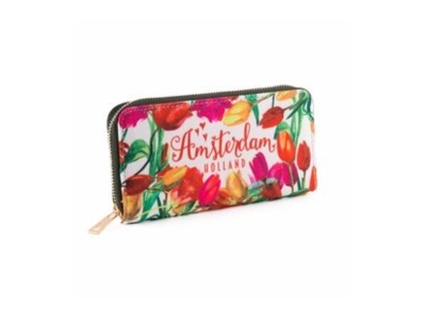 Wallet multicolor tulips