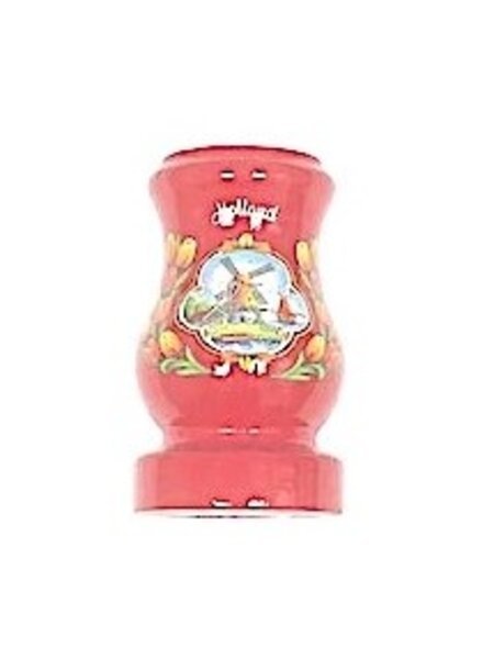Rote Holzvase