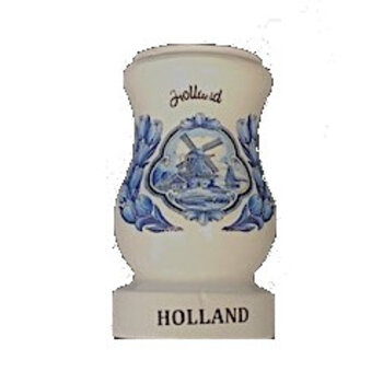 Weiße Holzvase