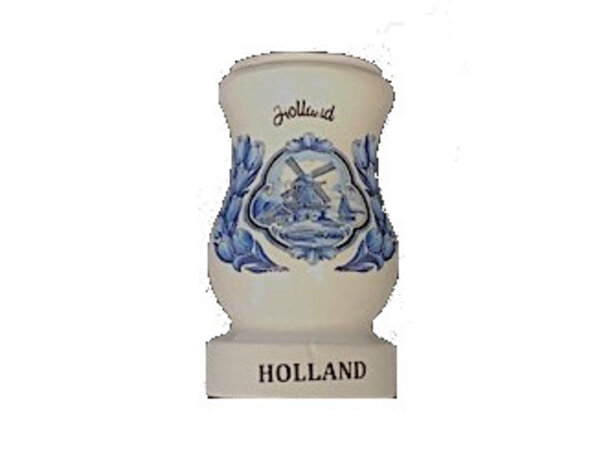 White wooden vase