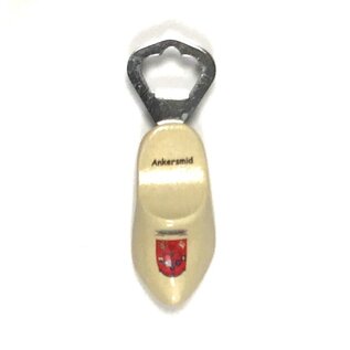 Bottle opener clog with logo