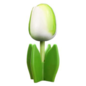 Houten tulp op een blad met logo  in diverse kleuren