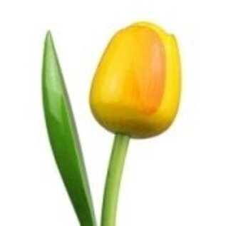 Houten tulp met logo 34 cm in diverse kleuren